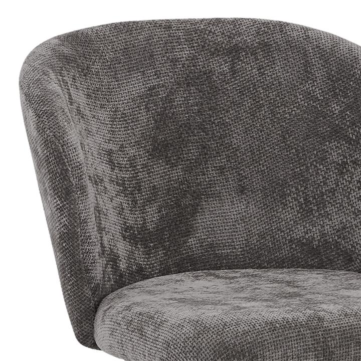 Chair Karg pakoworld anthracite fabric-leg black metal 57x62x80cm