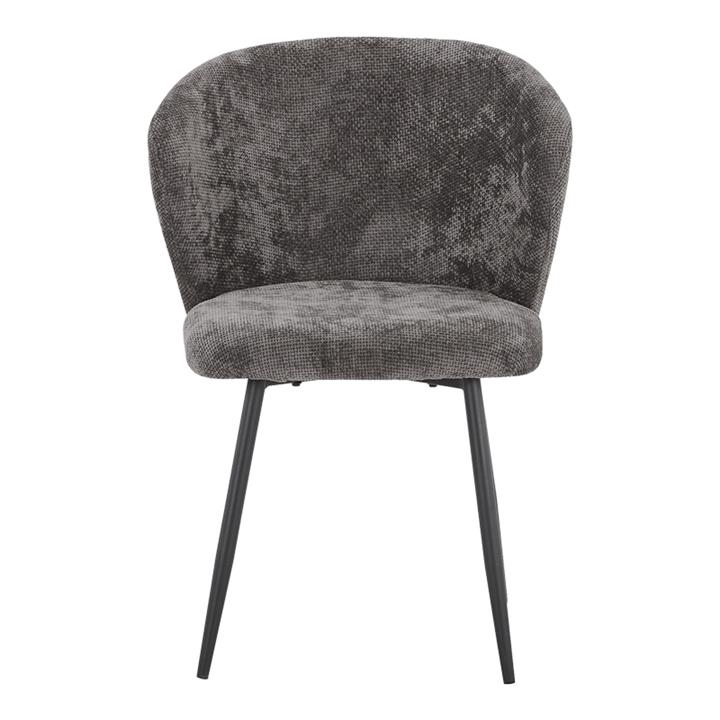 Chair Karg pakoworld anthracite fabric-leg black metal 57x62x80cm