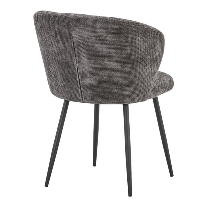 Chair Karg pakoworld anthracite fabric-leg black metal 57x62x80cm