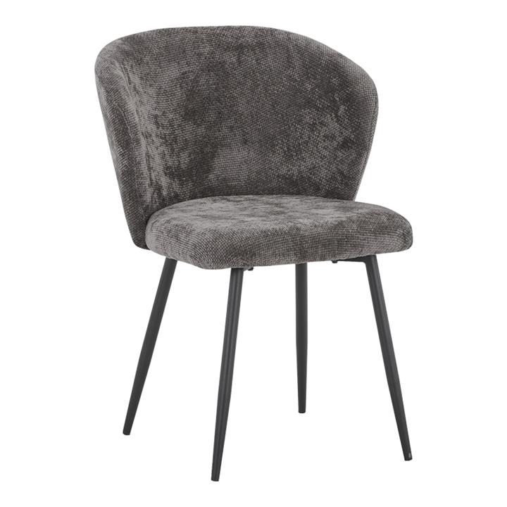 Chair Karg pakoworld anthracite fabric-leg black metal 57x62x80cm
