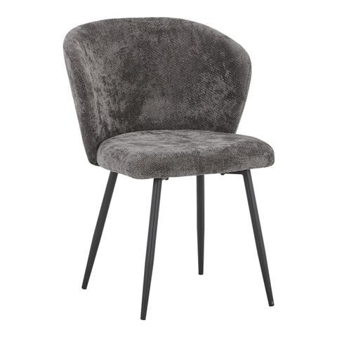Chair Karg pakoworld anthracite fabric-leg black metal 57x62x80cm