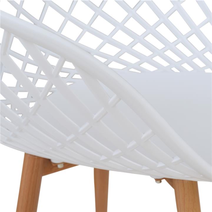 Armchair Polypropylene white Ariadne HM8001.01 62,5x56x80cm