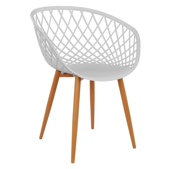 Armchair Polypropylene white Ariadne HM8001.01 62,5x56x80cm