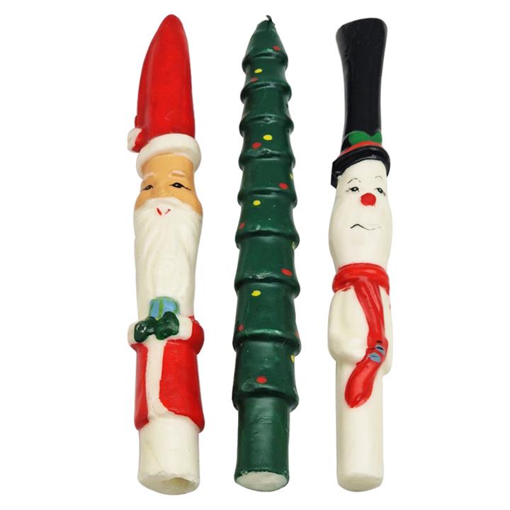 Artekko Xmass Χριστουγεννιάτικα Κεριά Παραφίνης 11cm 3pcs