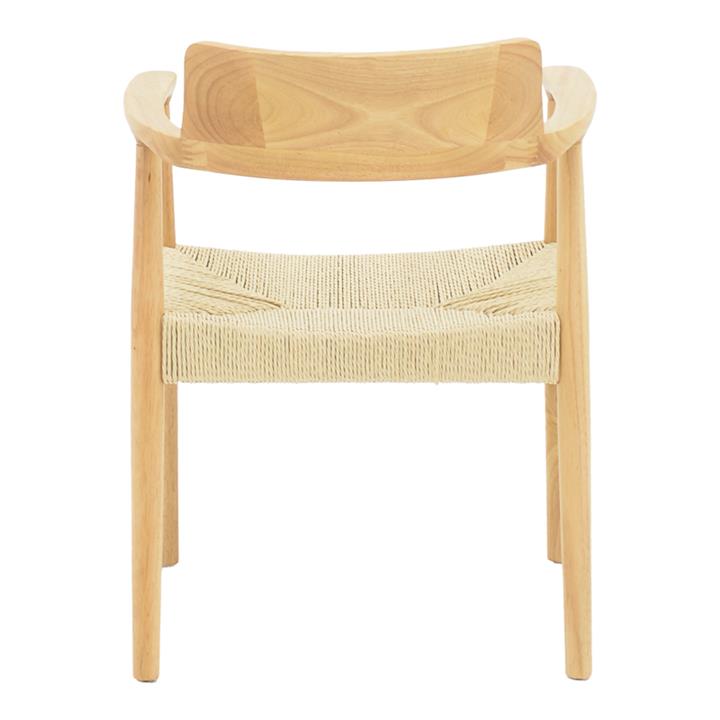 Jojene pakoworld rubberwood and rope armchair in natural shade 58x54x79cm
