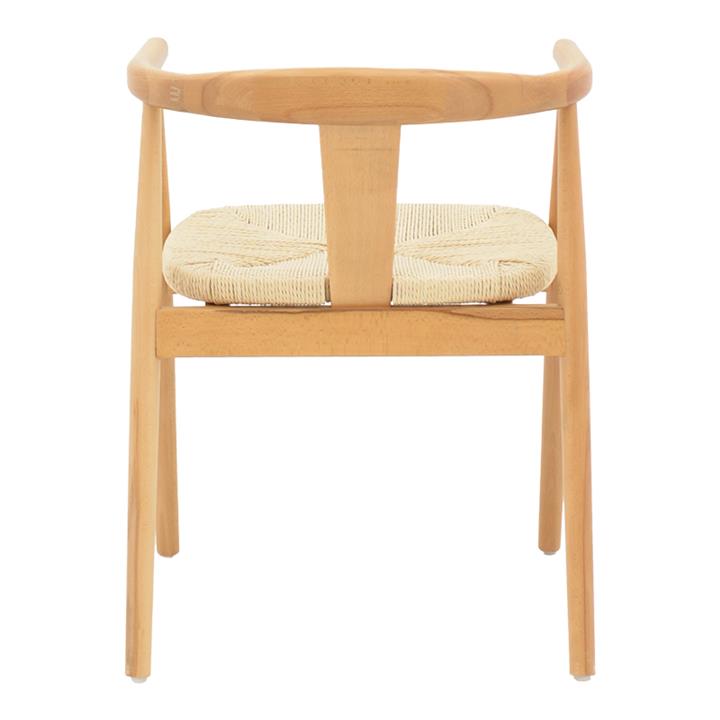Gernine armchair pakoworld solid beech wood and rope in natural shade 56x49x73cm