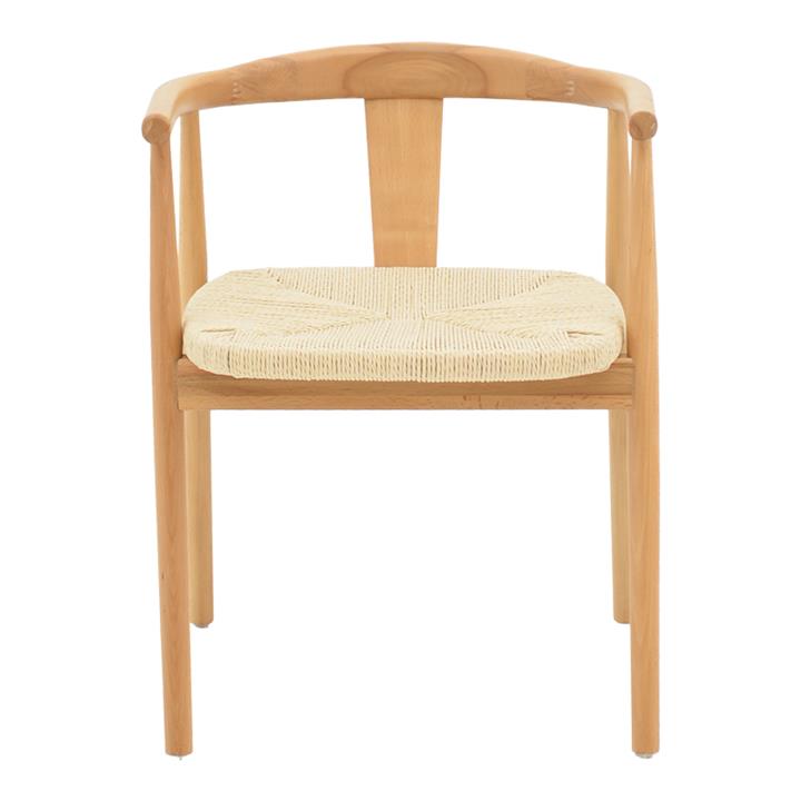 Gernine armchair pakoworld solid beech wood and rope in natural shade 56x49x73cm