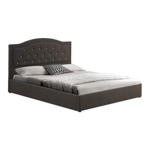 Double bed with storage space Majore pakoworld anthracite fabric 160x200cm