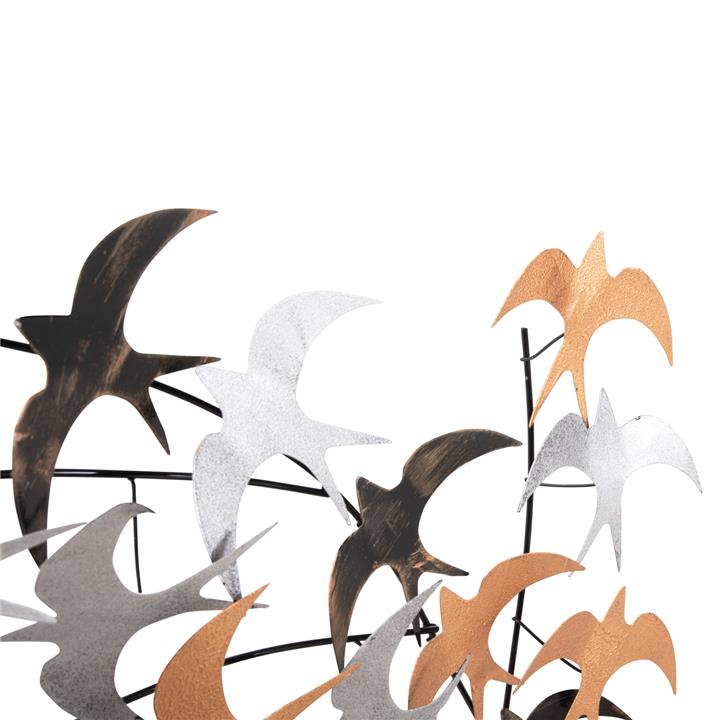 WALL DECORATION BIRDS HM4655 METAL- MULTICOLOR 131x7x11Hcm.