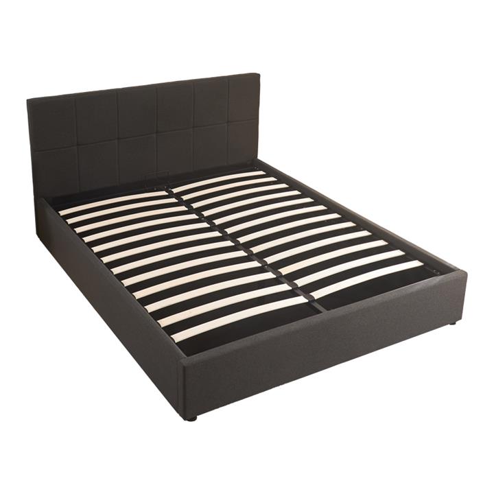 Double bed with storage space Zamblene pakoworld anthracite fabric 160x200cm