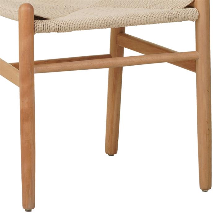Wishbone chair pakoworld rubberwood-rope in natural shade 50x51x80cm