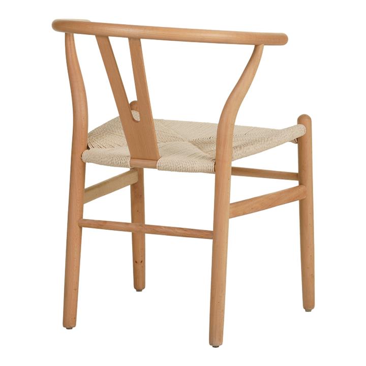 Wishbone chair pakoworld rubberwood-rope in natural shade 50x51x80cm