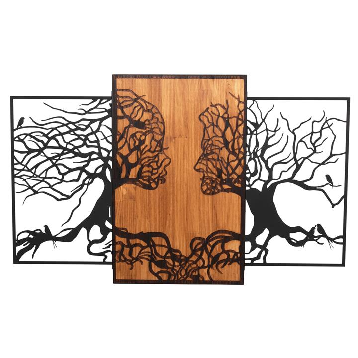 WALL DECORATION ILLUSION HM4654 METAL-WOOD 125.5x3(thickness)x79Hcm.