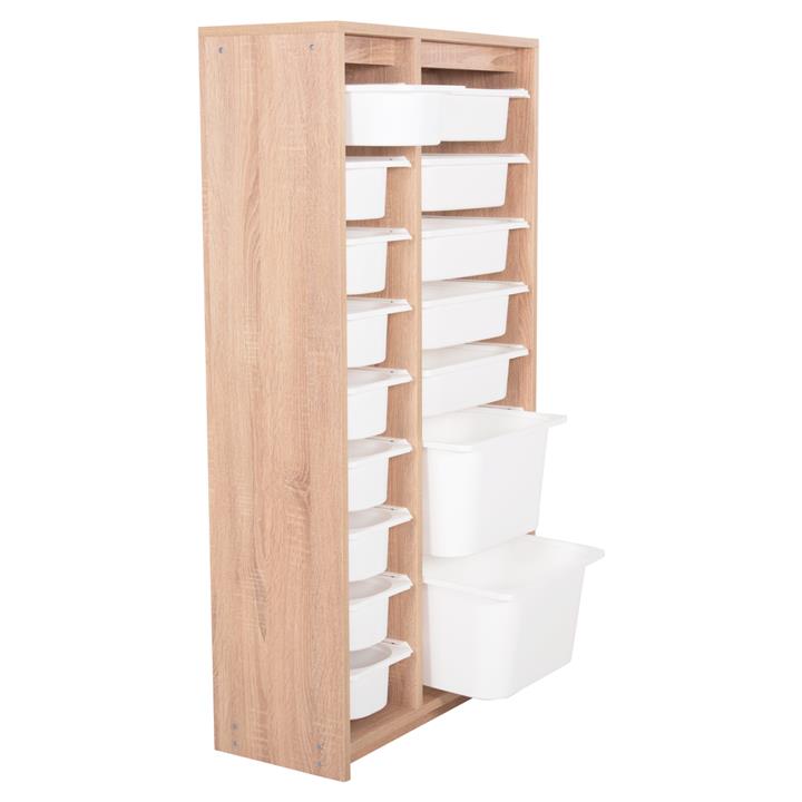 CHEST OF DRAWERS SANI HM18204.03 MELAMINE IN SONAMA-16 WHITE P.E. DRAWERS 69x30x131,5Hcm