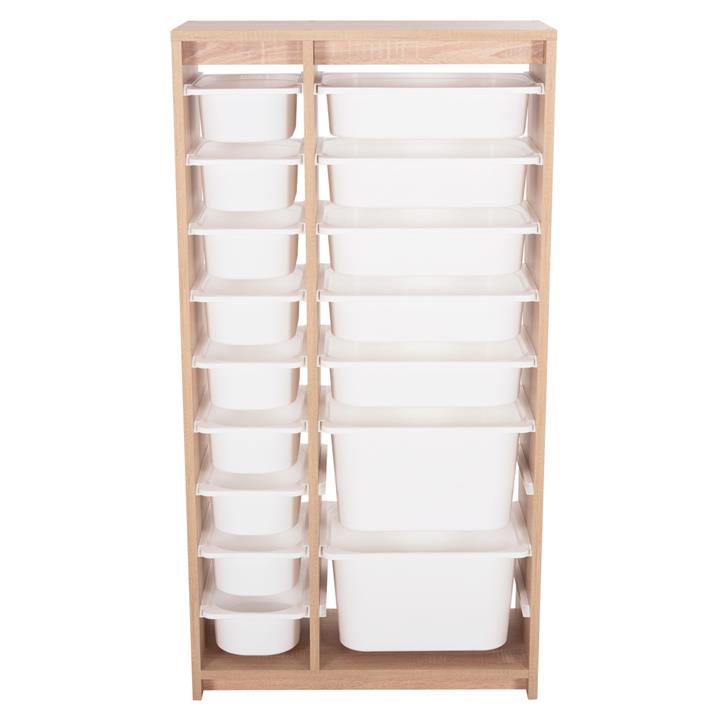 CHEST OF DRAWERS SANI HM18204.03 MELAMINE IN SONAMA-16 WHITE P.E. DRAWERS 69x30x131,5Hcm