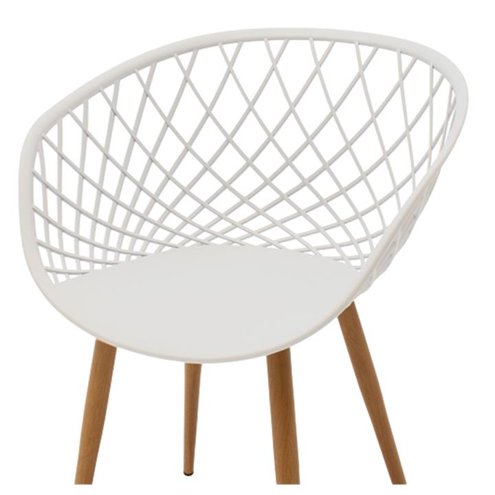 Ezra-Cuba pakoworld dining table set of 5 pp-mdf in white-sonoma color 120x80x75cm