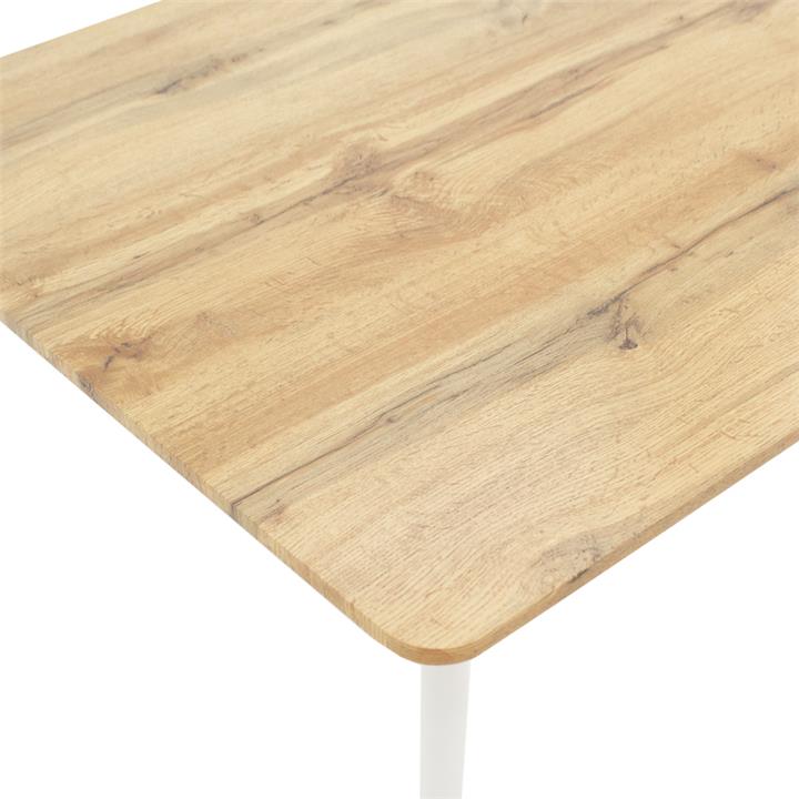 Aurora-Cuba pakoworld dining table set of 5 pp-mdf in white-sonoma color 120x80x75cm