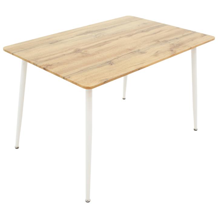 Aurora-Cuba pakoworld dining table set of 5 pp-mdf in white-sonoma color 120x80x75cm