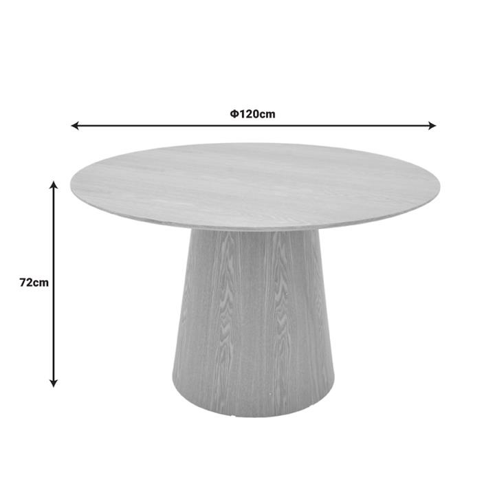 Table Kayano pakoworld natural color mdf D120x72cm