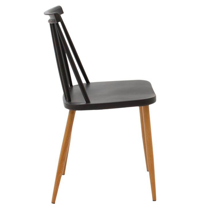 Aurora-Cuba pakoworld dining table set of 5 pp-mdf in black-sonoma color 120x70x76cm