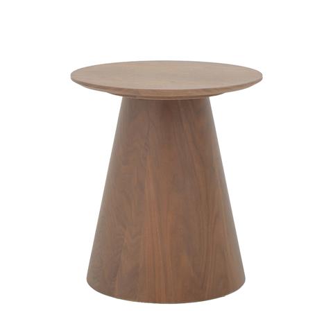 Βοηθητικό τραπέζι Kayano pakoworld καρυδί mdf Φ45x50εκ