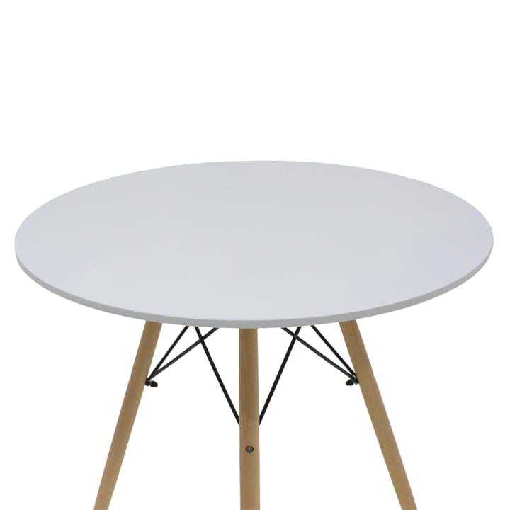 Aurora-Julita pakoworld dining table set of 5 pp-mdf in grey-natural color D80x73cm