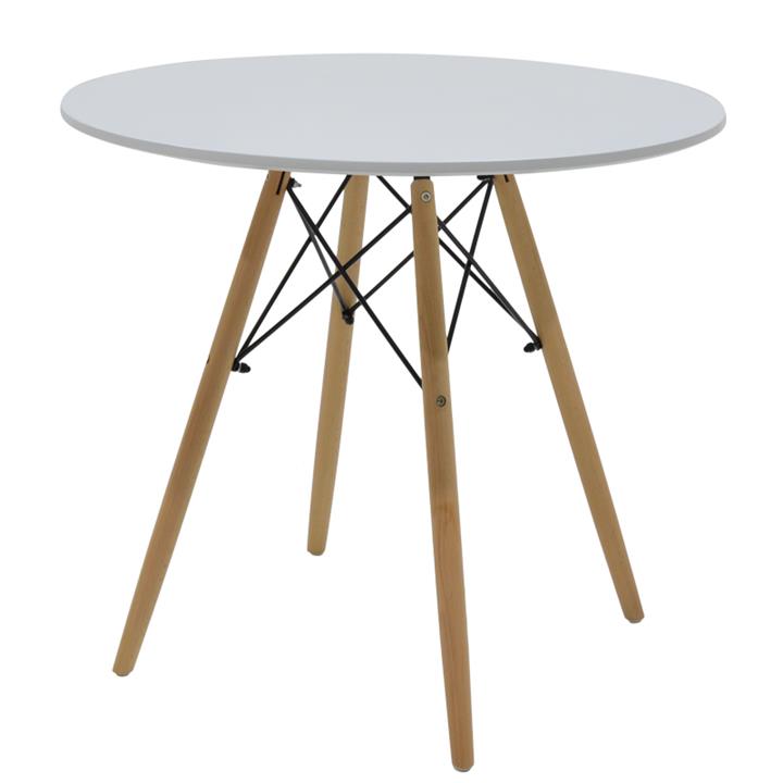 Aurora-Julita pakoworld dining table set of 5 pp-mdf in grey-natural color D80x73cm