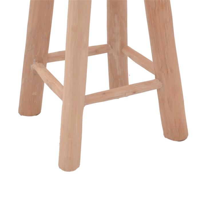 Charloce stool pakoworld natural color teak wood D35x62cm