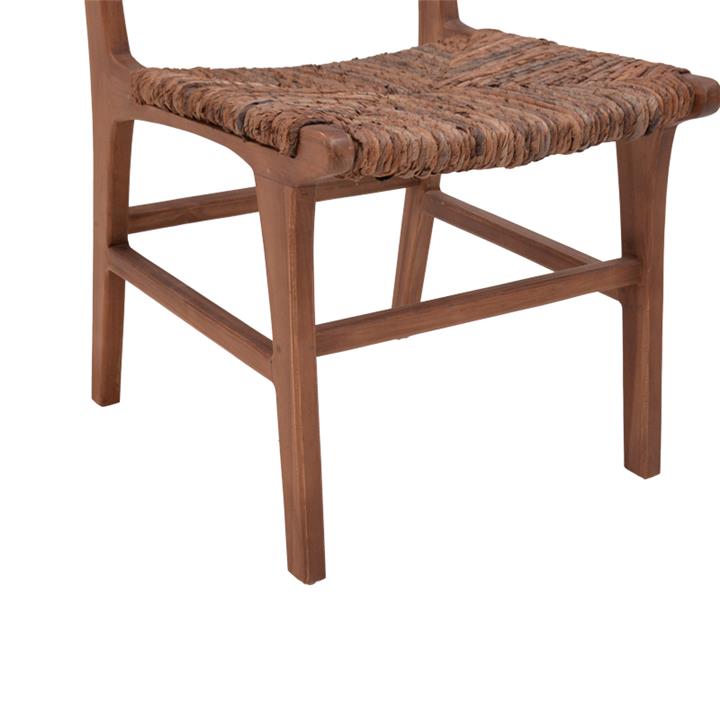 Refane pakoworld chair natural color teak wood and banana rope 50x58x85cm