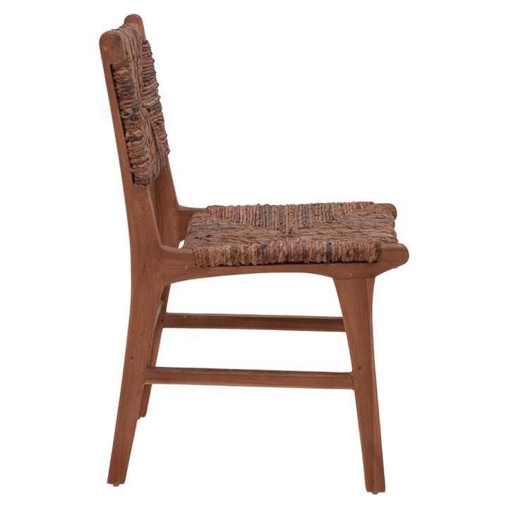 Refane pakoworld chair natural color teak wood and banana rope 50x58x85cm