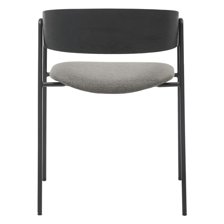 DINING CHAIR KORIN HM9975.02 METAL & PLYWOOD IN BLACK-GREY FABRIC 54x51x72,5Hcm.