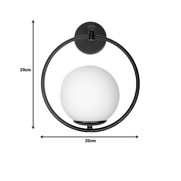 Wall lamp Blento pakoworld E27 black metal D20x20cm