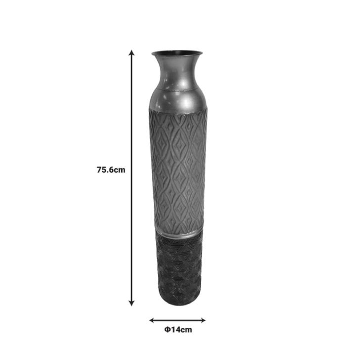 Decorative vase Raptonal Inart metal colorful D14x75.6cm