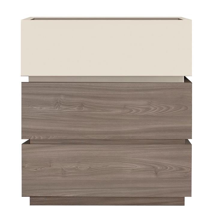 VANITY Συρταριέρα 3 Συρτάρια Αποχρώσεων Sonoma Oak & Cream, με Αποσπώμενα χρωματικά Μέρη