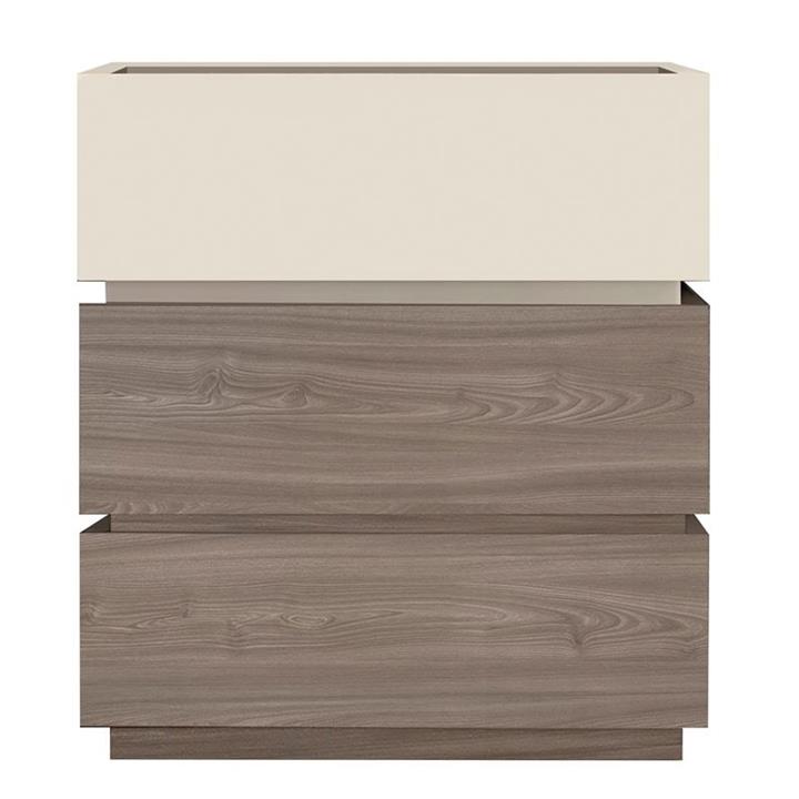 VANITY Συρταριέρα 3 Συρτάρια Αποχρώσεων Sonoma Oak & Cream, με Αποσπώμενα χρωματικά Μέρη