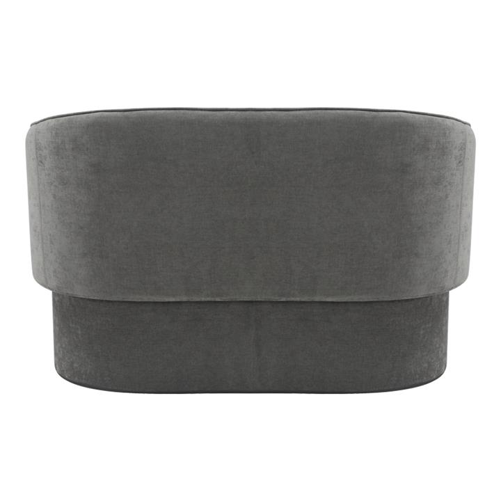 Two-seater sofa Playmob pakoworld gray fabric 65x128x79cm