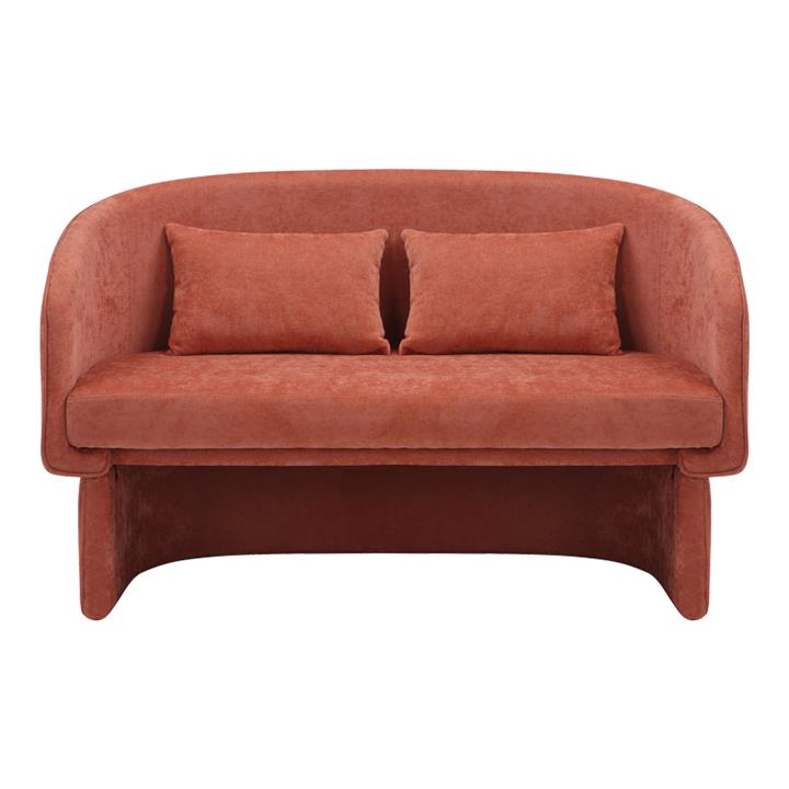 Two-seater sofa Playmob pakoworld fabric in tile shade 65x128x79cm
