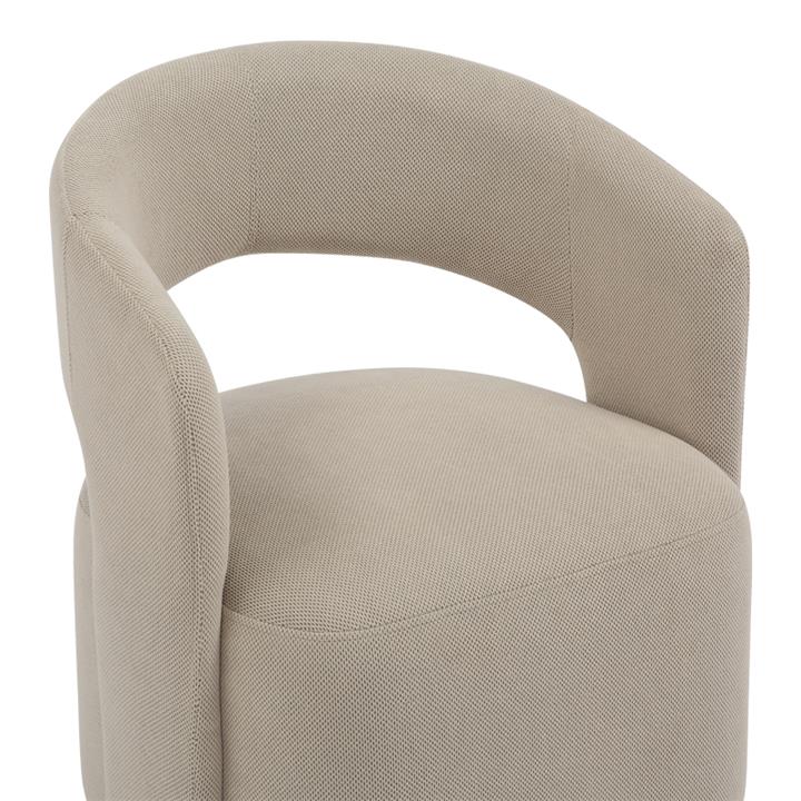 Armchair Lemouton pakoworld fabric in beige shade 69.5x66x80cm