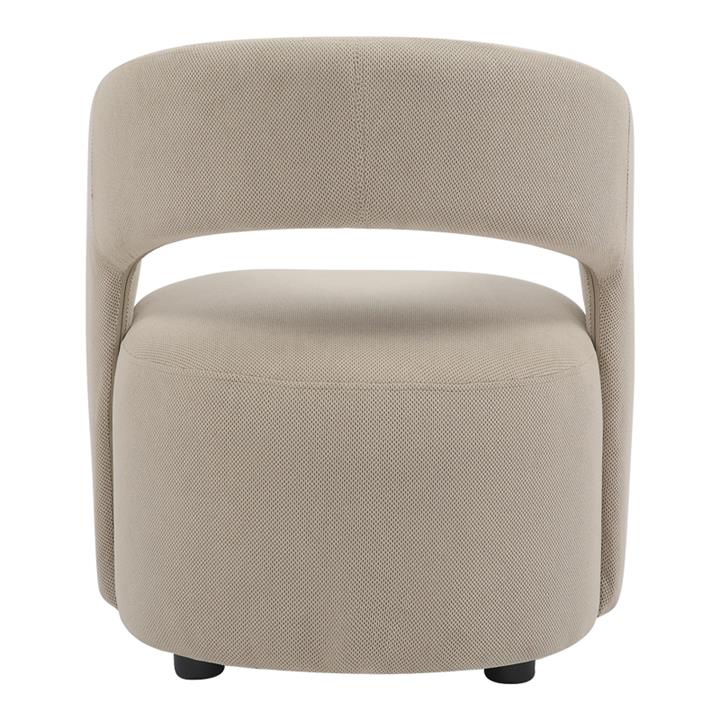 Armchair Lemouton pakoworld fabric in beige shade 69.5x66x80cm