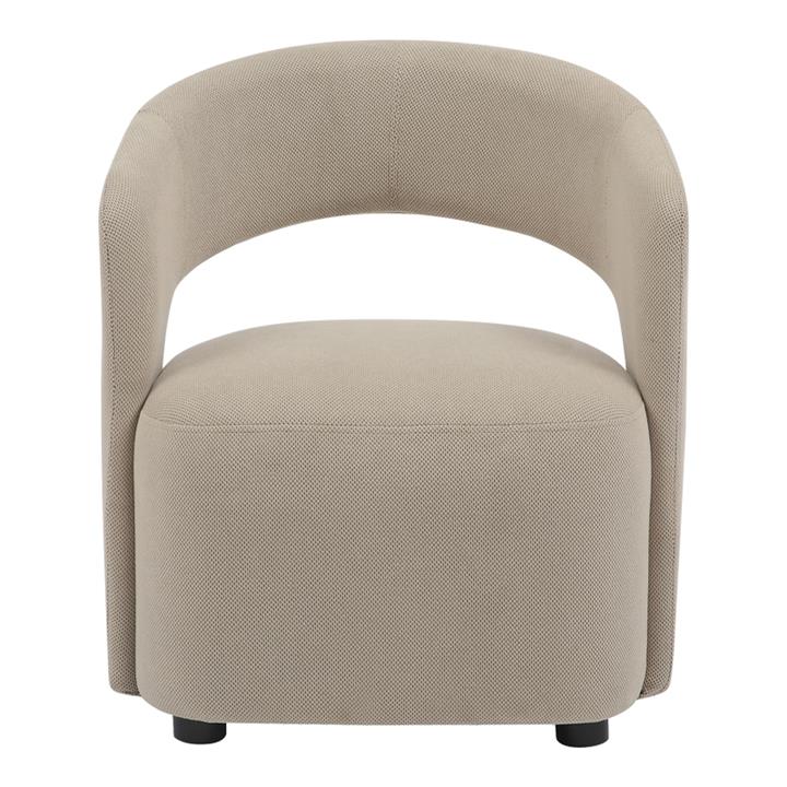 Armchair Lemouton pakoworld fabric in beige shade 69.5x66x80cm
