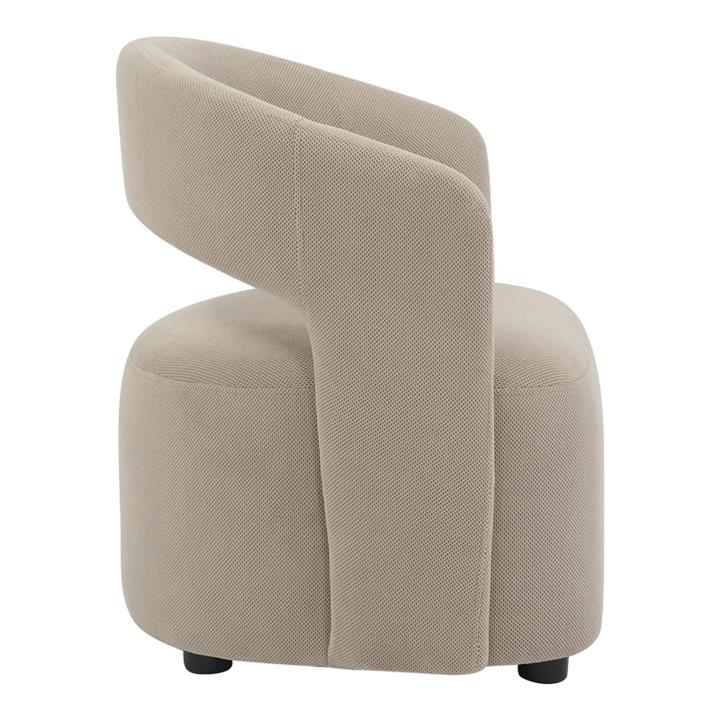 Armchair Lemouton pakoworld fabric in beige shade 69.5x66x80cm