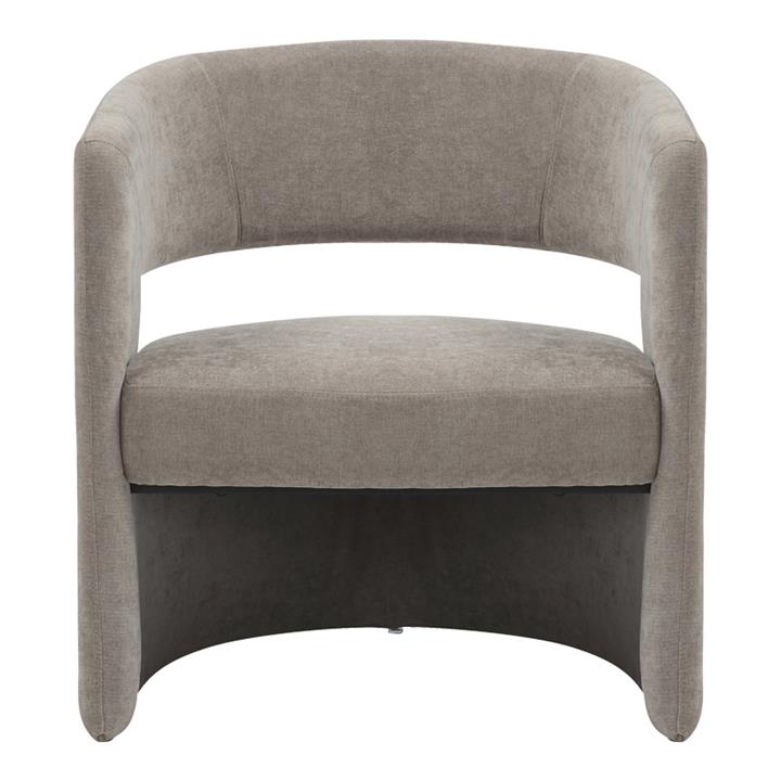 Leicy pakoworld fabric armchair in gray-beige shade 69x63x76.5cm