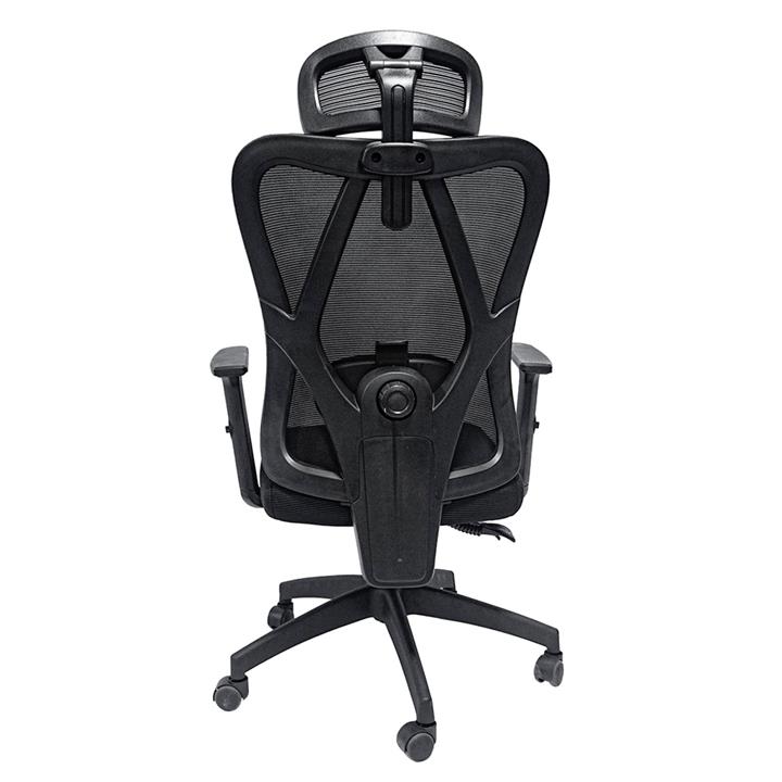 OFFICE CHAIR MEXER ΗΜ1195.01 BLACK MESH-BLACK METAL BASE-NYLON FRAME 60x49x130Hcm.