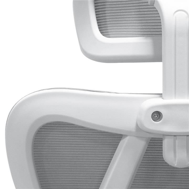 OFFICE CHAIR MEXER HM1195.02 GREY MESH-WHITE METAL BASE & NYLON FRAME 60x49x130Hcm.
