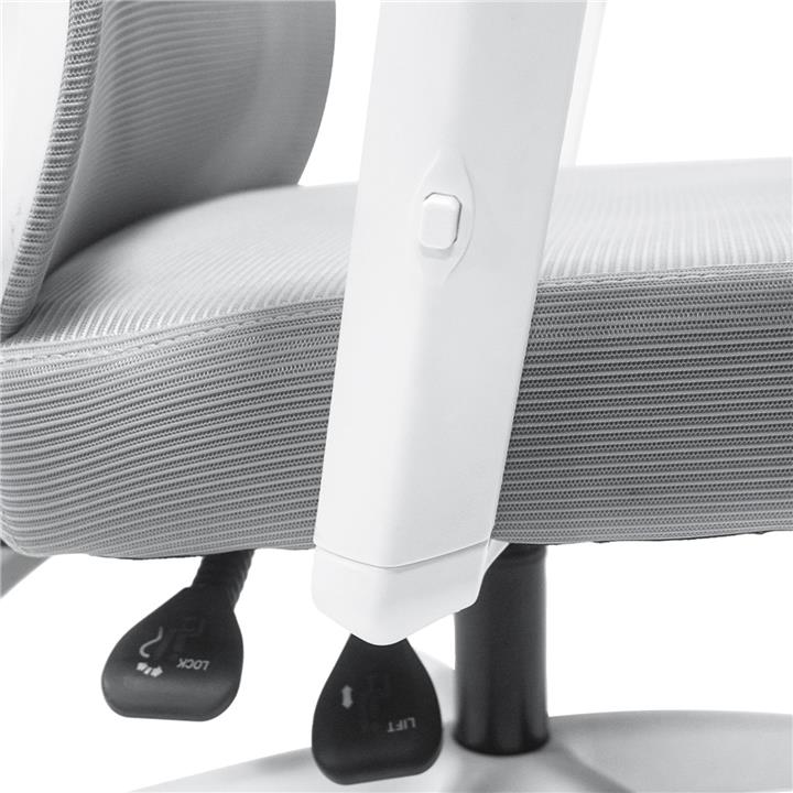 OFFICE CHAIR MEXER HM1195.02 GREY MESH-WHITE METAL BASE & NYLON FRAME 60x49x130Hcm.