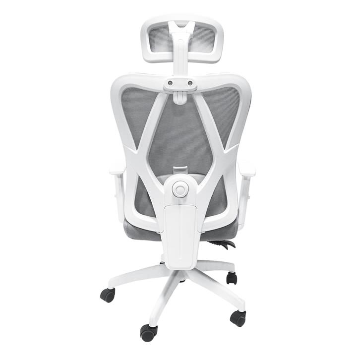 OFFICE CHAIR MEXER HM1195.02 GREY MESH-WHITE METAL BASE & NYLON FRAME 60x49x130Hcm.
