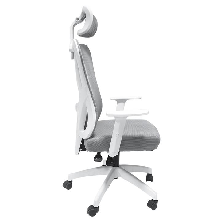 OFFICE CHAIR MEXER HM1195.02 GREY MESH-WHITE METAL BASE & NYLON FRAME 60x49x130Hcm.