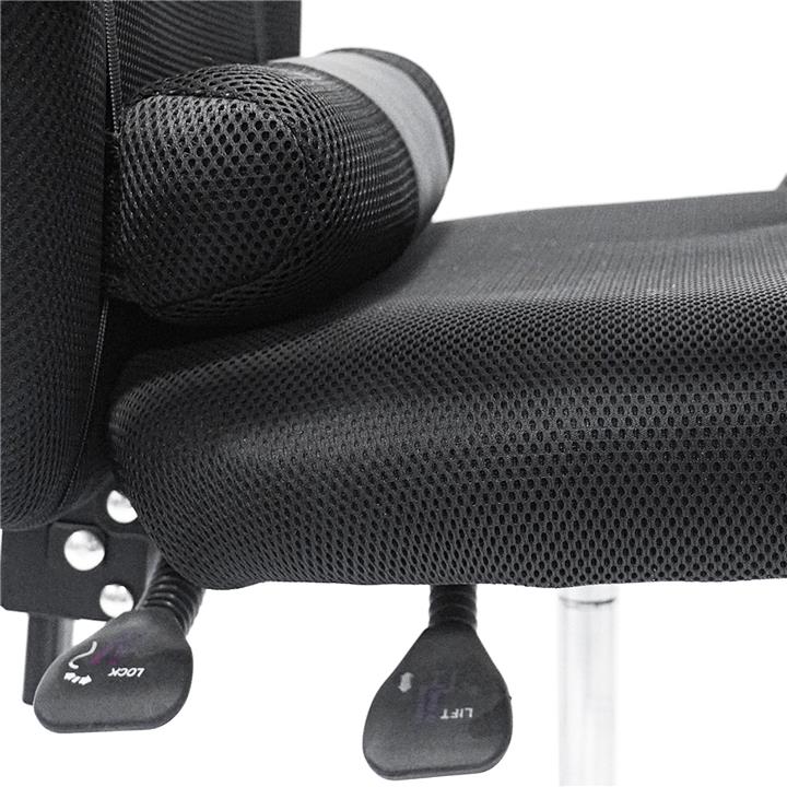 OFFICE CHAIR CRONER HM1196.01 BLACK MESH-BLACK METAL BASE-NYLON FRAME 58x50x120Hcm.