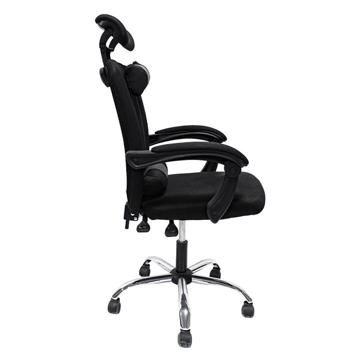 OFFICE CHAIR CRONER HM1196.01 BLACK MESH-BLACK METAL BASE-NYLON FRAME 58x50x120Hcm.