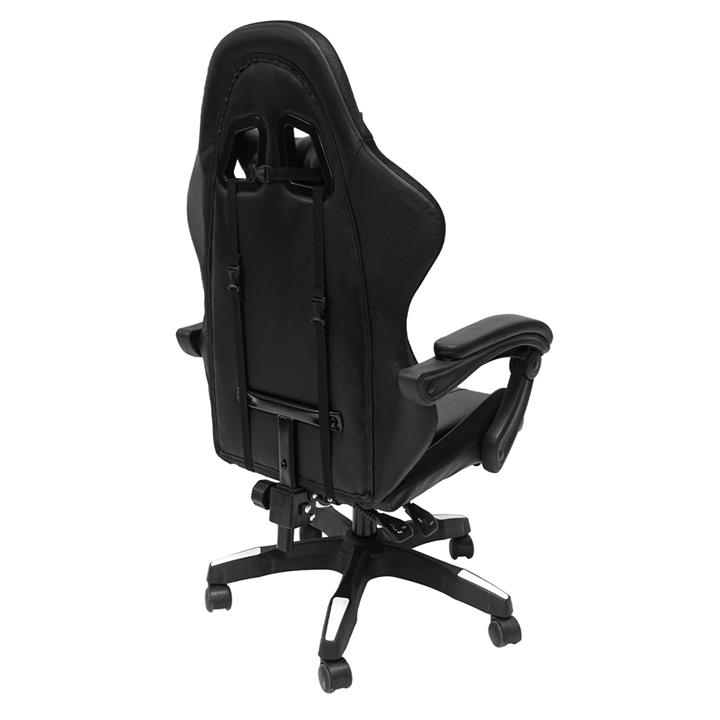 GAMING ARMCHAIR DARREN HM1203.04 BLACK-WHITE PVC & NYLON 51x49x125Hcm.